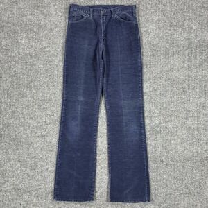JCPenney Pants Mens Straight Leg W30" Blue Corduroy Cotton Blend Casual